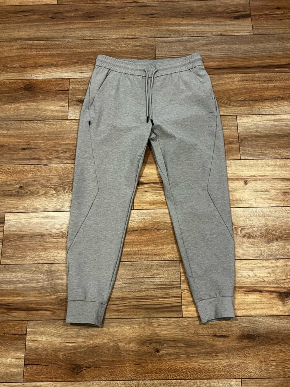 BYLT Basics Mens Gray Athletic Joggers Size Large Drawsting Waist & Pockets